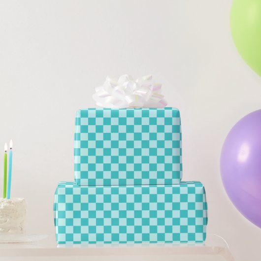 Blue Combination Classic Checkerboard von STaylor Geschenkpapier (Partygeschenke)