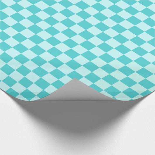 Blue Combination Classic Checkerboard von STaylor Geschenkpapier (Ecke)