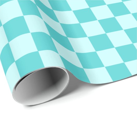 Blue Combination Classic Checkerboard von STaylor Geschenkpapier (Rolleneckpunkt)