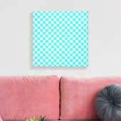 Blue Combination Classic Checkerboard von STaylor Leinwanddruck (Insitu (Wohnzimmer))