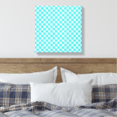 Blue Combination Classic Checkerboard von STaylor Leinwanddruck (Insitu (Schlafzimmer))