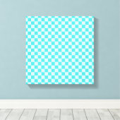 Blue Combination Classic Checkerboard von STaylor Leinwanddruck (Insitu (Holzboden))