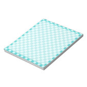 Blue Combination Classic Checkerboard von STaylor Notizblock (Rotiert)