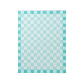 Blue Combination Classic Checkerboard von STaylor Notizblock (Rotiert)