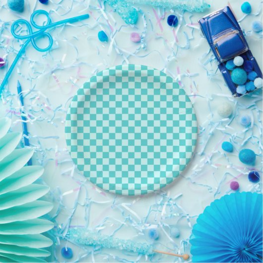 Blue Combination Classic Checkerboard von STaylor Pappteller (Party)