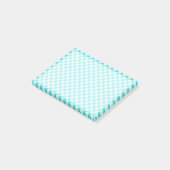 Blue Combination Classic Checkerboard von STaylor Post-it Klebezettel (angewinkelt)