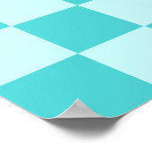 Blue Combination Classic Checkerboard von STaylor Poster (Ecke)