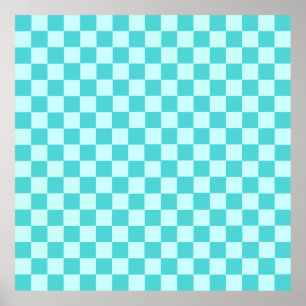 Blue Combination Classic Checkerboard von STaylor Poster