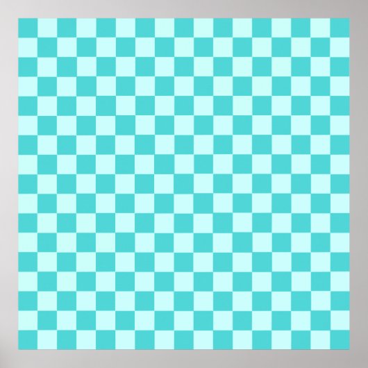Blue Combination Classic Checkerboard von STaylor Poster (Vorne)