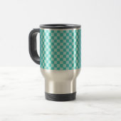 Blue Combination Classic Checkerboard von STaylor Reisebecher (Vorderseite Links)