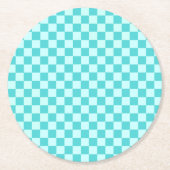 Blue Combination Classic Checkerboard von STaylor Runder Pappuntersetzer (Vorderseite)