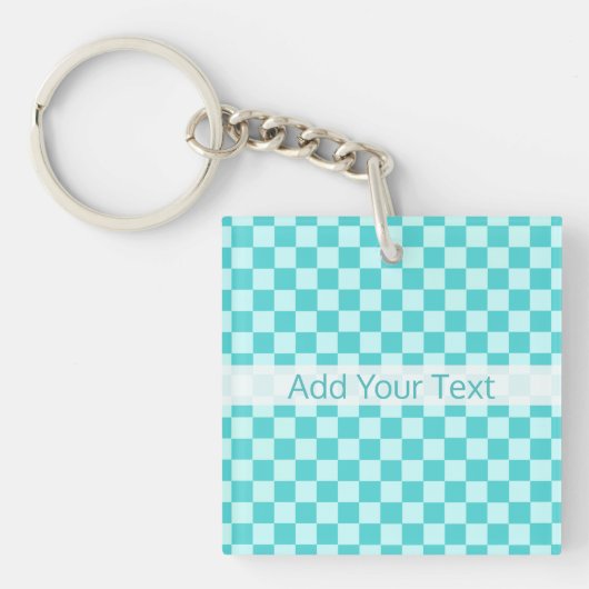 Blue Combination Classic Checkerboard von STaylor Schlüsselanhänger (Vorderseite)