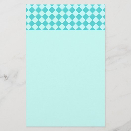 Blue Combination Diamond Pattern von Shirley Taylo Briefpapier (Vorderseite)