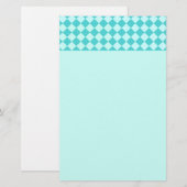 Blue Combination Diamond Pattern von Shirley Taylo Briefpapier (Vorne/Hinten)