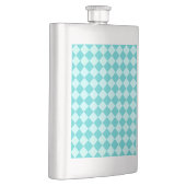 Blue Combination Diamond Pattern von Shirley Taylo Flachmann (Rechts)