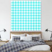 Blue Combination Diamond Pattern von Shirley Taylo Leinwanddruck (Insitu (Schlafzimmer))