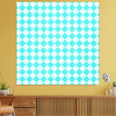 Blue Combination Diamond Pattern von Shirley Taylo Leinwanddruck (Insitu (Wohnzimmer))
