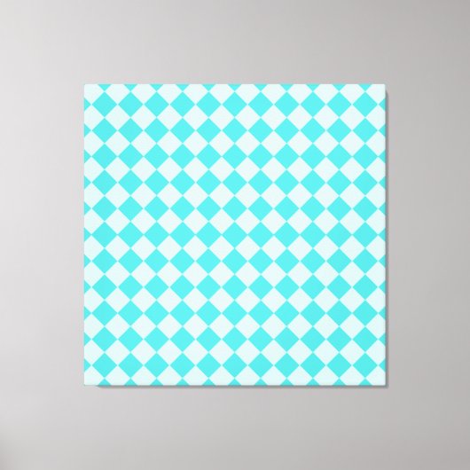 Blue Combination Diamond Pattern von Shirley Taylo Leinwanddruck (Vorderseite)