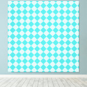 Blue Combination Diamond Pattern von Shirley Taylo Leinwanddruck (Insitu (Holzboden))