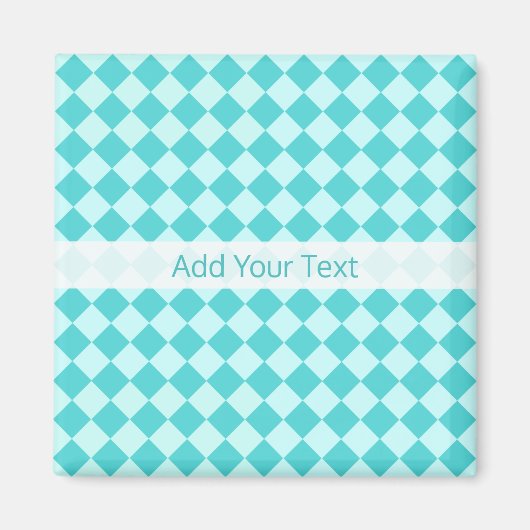 Blue Combination Diamond Pattern von Shirley Taylo Magnet (Vorne)