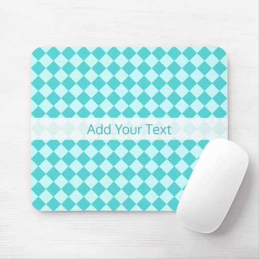 Blue Combination Diamond Pattern von Shirley Taylo Mousepad (Mit Mouse)