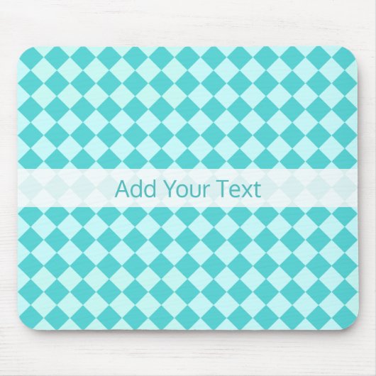 Blue Combination Diamond Pattern von Shirley Taylo Mousepad (Vorne)