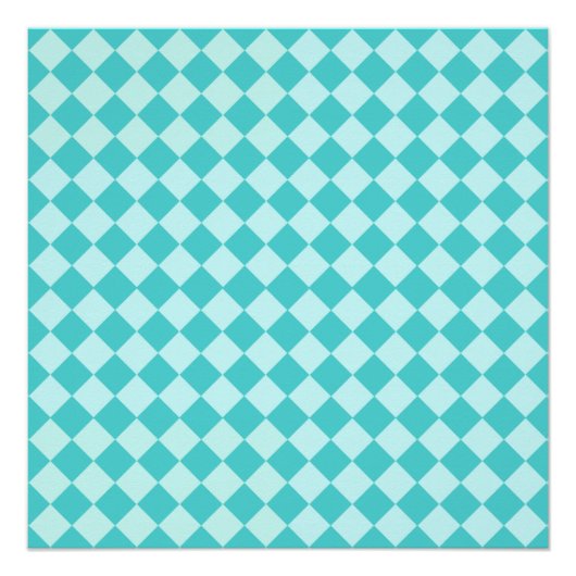 Blue Combination Diamond Pattern von Shirley Taylo Poster (Vorderseite)