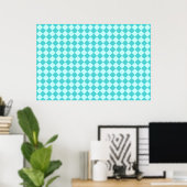 Blue Combination Diamond Pattern von Shirley Taylo Poster (Heimbüro)