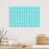 Blue Combination Diamond Pattern von Shirley Taylo Poster (Küche)