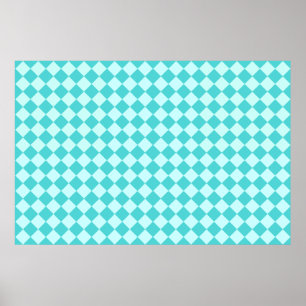 Blue Combination Diamond Pattern von Shirley Taylo Poster