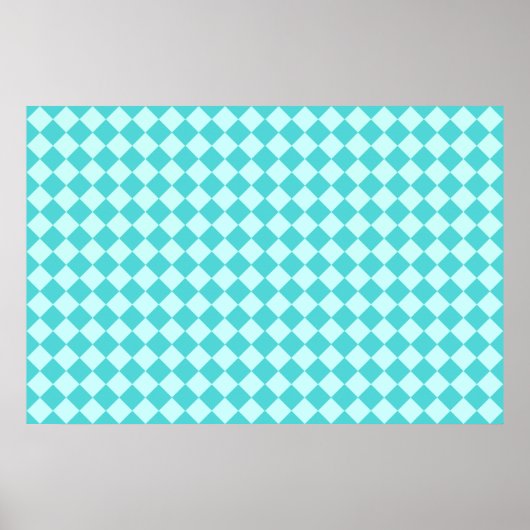 Blue Combination Diamond Pattern von Shirley Taylo Poster (Vorne)