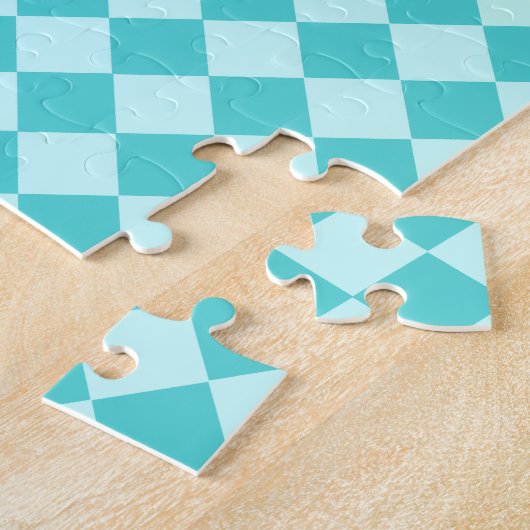 Blue Combination Diamond Pattern von Shirley Taylo Puzzle (Seite)