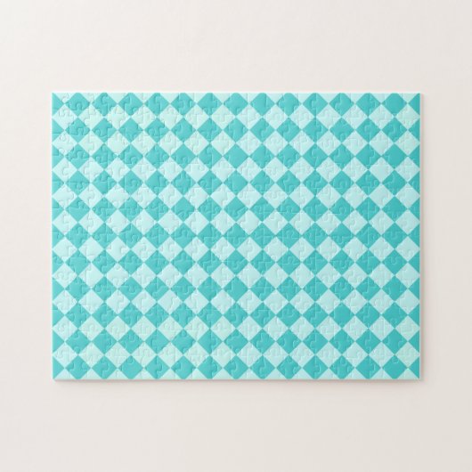 Blue Combination Diamond Pattern von Shirley Taylo Puzzle (Horizontal)