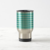 Blue Combination Diamond Pattern von Shirley Taylo Reisebecher (Mittel)