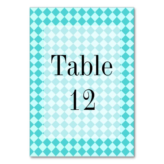 Blue Combination Diamond Pattern von Shirley Taylo Tischnummer (Vorderseite)