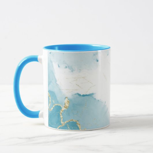 Blue Combo-Marmor-Tasse Tasse (Links)