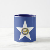 Blue Combo Tasse mit der Flagge von Houston (Zentrum)