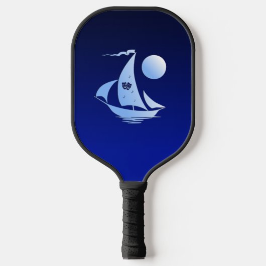 Blue Comedy und Tragedy Theater Sailboat Pickleball Schläger (Vorderseite)