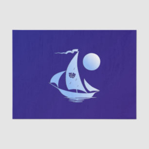 Blue Comedy und Tragedy Theater Sailboat Seidenpapier