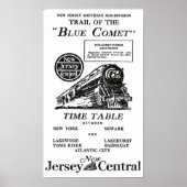 Blue Comet Train - Luxus-Coach Trains Poster (Vorne)