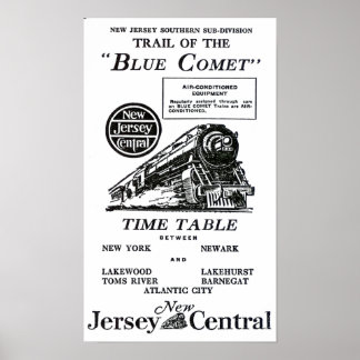 Blue Comet Train - Luxus-Coach Trains Poster