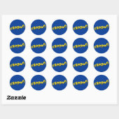 Blue Comic Book Sticker (Blatt)