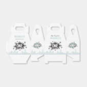 Blue Comic Book Superhero Gable Favor Box Geschenkschachtel (Ungefaltet)