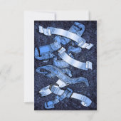 Blue Commitment Zeremonie Custom Empfang Cards Einladung (Rückseite)