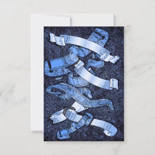 Blue Commitment Zeremonie Custom Empfang Cards Einladung (Rückseite)