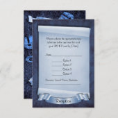 Blue Commitment Zeremonie Custom Empfang Cards Einladung (Vorne/Hinten)