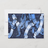 Blue Commitment Zeremonie Custom RSVP Cards (Rückseite)