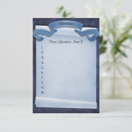 Blue Commitment Zeremony Custom Driving Directors Einladung (Stehend Vorderseite)