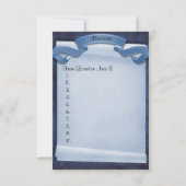 Blue Commitment Zeremony Custom Driving Directors Einladung (Rückseite)