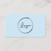 Blue Company Logo QR Code Professional Visitenkarte (Rückseite)